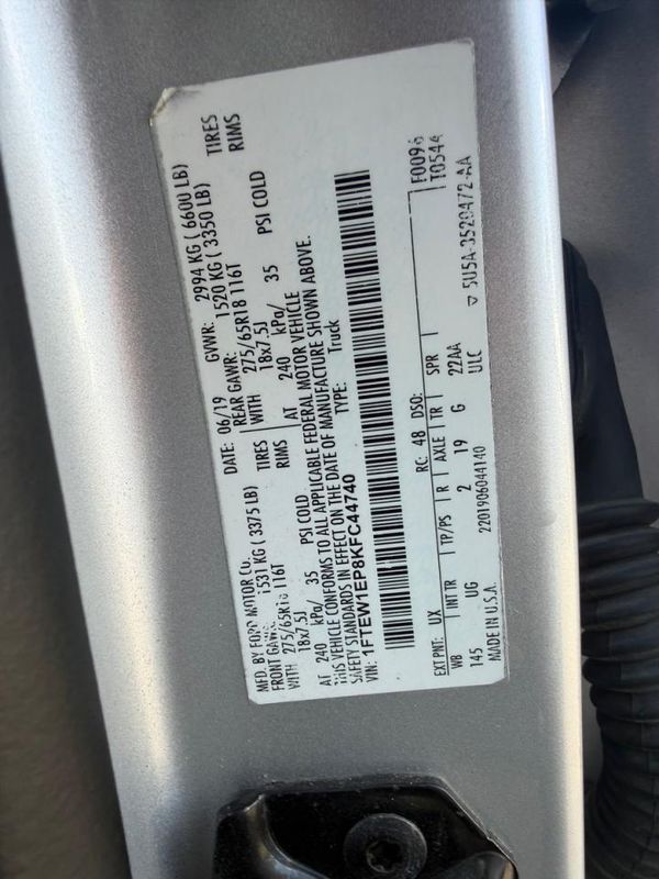 2019 FORD F150