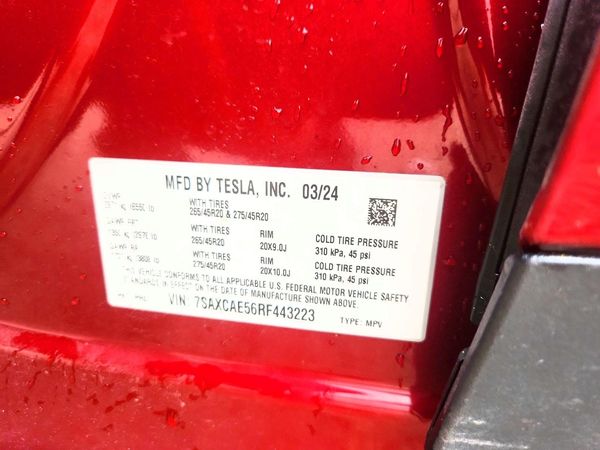 2024 TESLA MODEL X — VINS