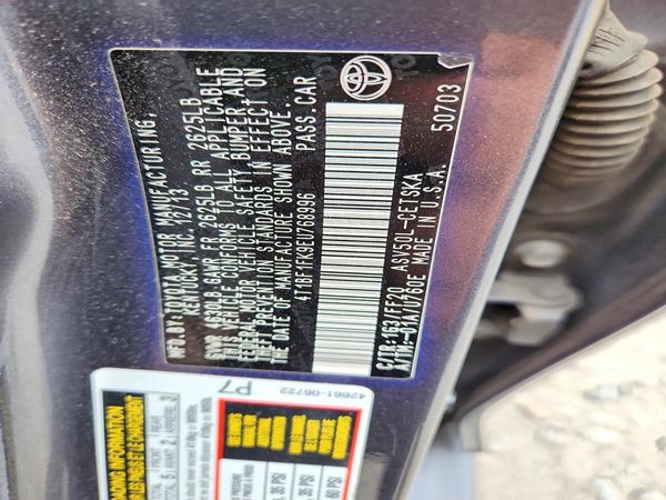 2014 TOYOTA CAMRY — VINS