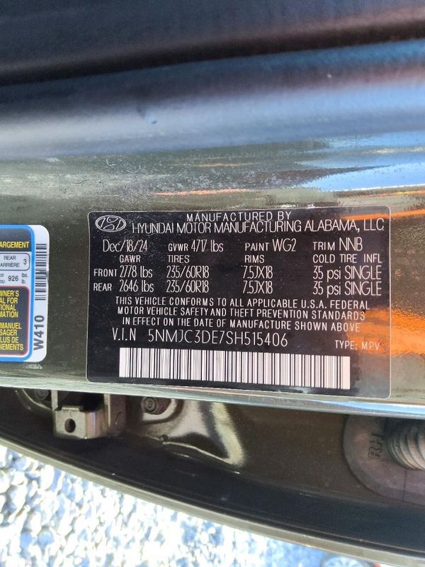 2025 HYUNDAI TUCSON SEL Convenience — VINS