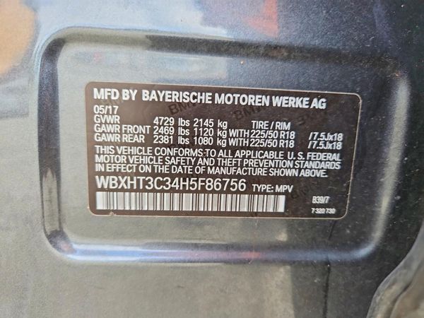 2017 BMW X1 xDrive28i — VINS