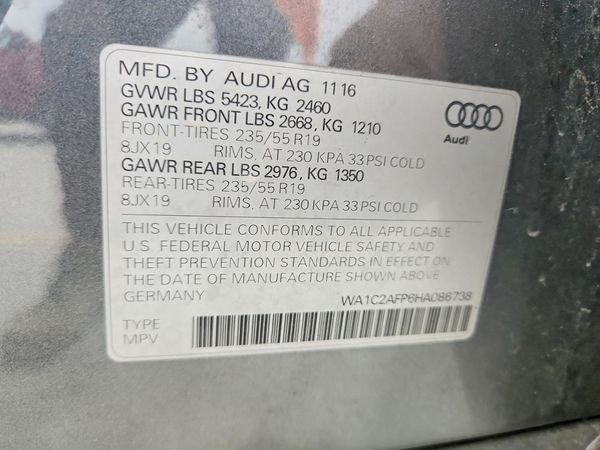 2017 AUDI Q5 quattro Premium — VINS