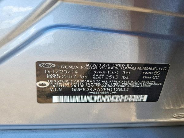 2015 HYUNDAI SONATA SE, ECO — VINS