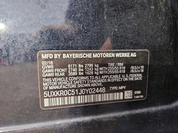 2018 BMW X5 xDrive35i — VINS