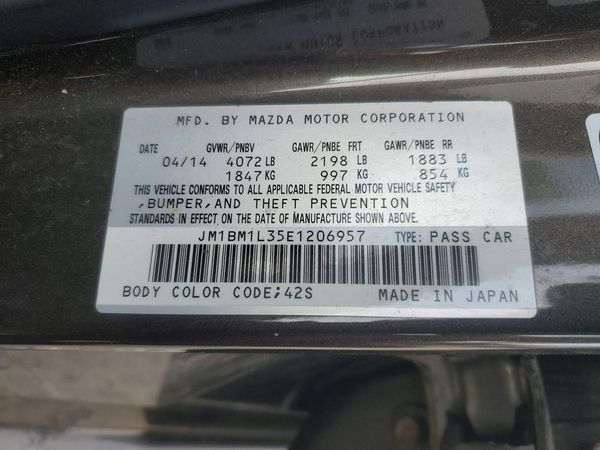 2014 MAZDA 3 Touring/GS — VINS