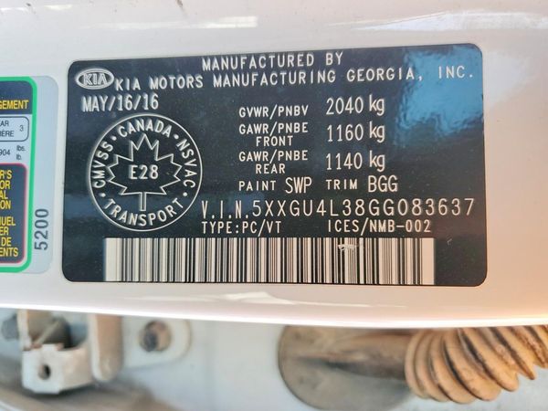 2016 KIA OPTIMA GLS, JSL — VINS