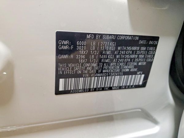 2026 SUBARU ASCENT Premium — VINS