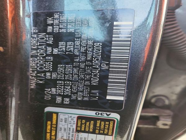2024 KIA EV6 Light, Wind — VINS