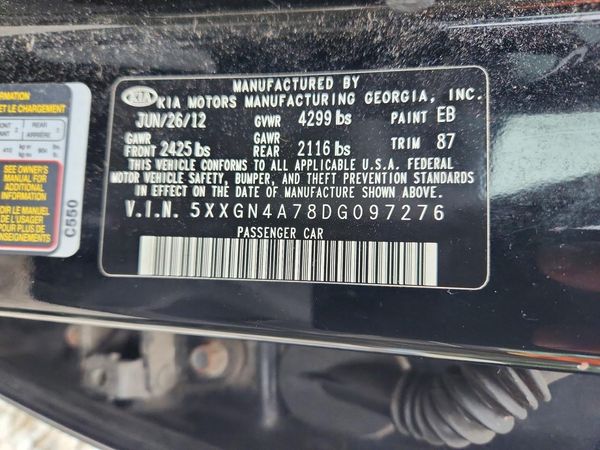 2013 KIA OPTIMA — VINS