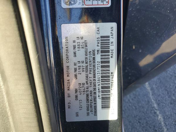 2016 MAZDA 3 SE — VINS