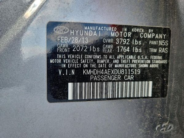 2013 HYUNDAI ELANTRA — VINS