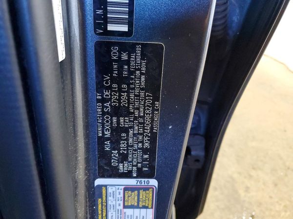 2024 KIA FORTE LX, LXS — VINS