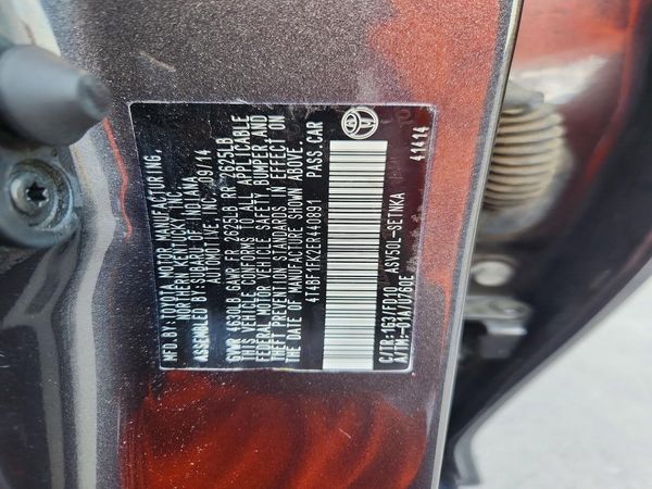 2014 TOYOTA CAMRY — VINS