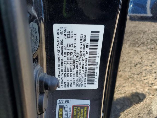 2013 HONDA CRV LX — VINS