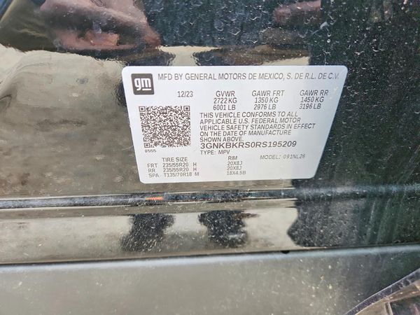 2024 CHEVROLET BLAZER RS — VINS