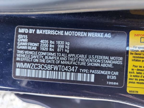 2015 MINI COOPER — VINS