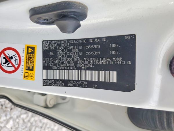 2017 TOYOTA HIGHLANDER Ltd/Ltd Platinum — VINS