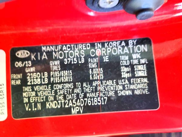2013 KIA SOUL All Trims — VINS