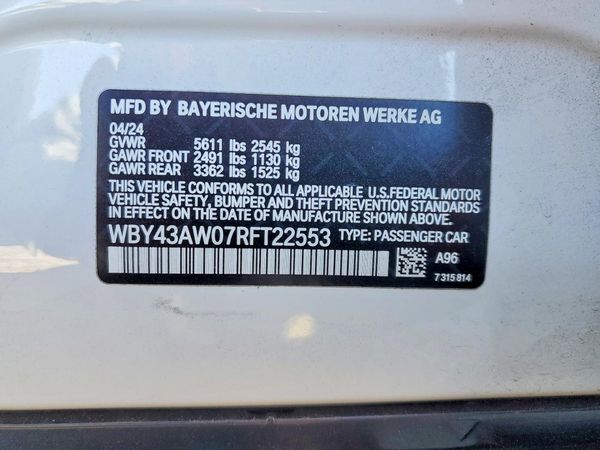 2024 BMW I4 — VINS