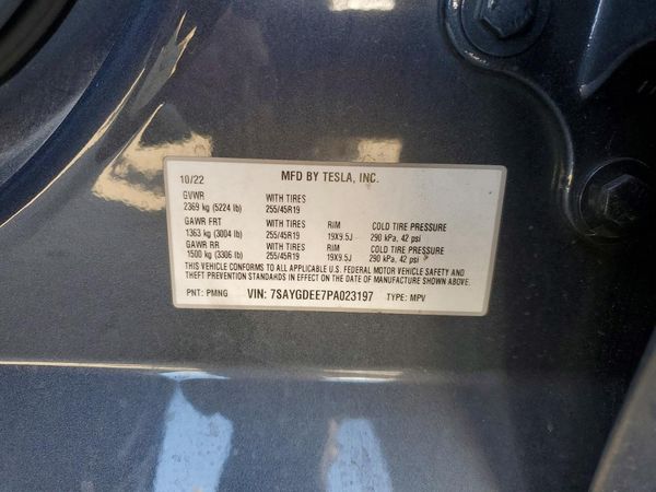 2023 TESLA MODEL Y — VINS