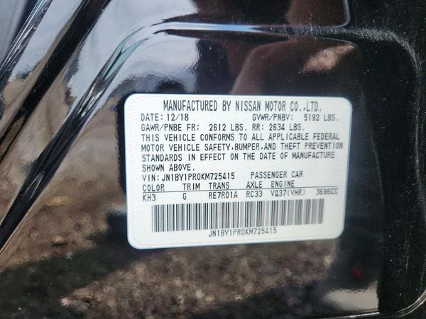 2019 INFINITI Q70 — VINS