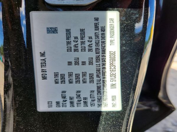 2023 TESLA MODEL 3 — VINS