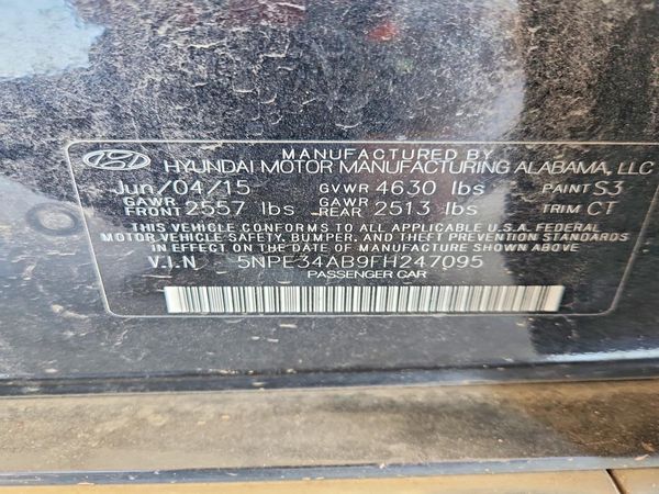 2015 HYUNDAI SONATA — VINS