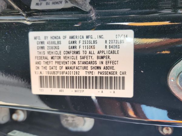 2015 ACURA TLX TECH V6 — VINS