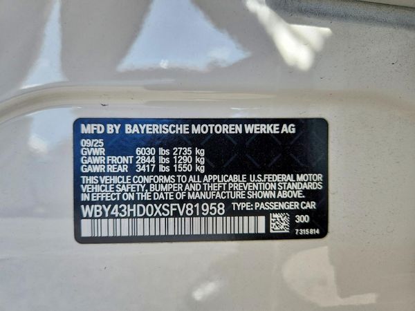 2025 BMW I4 — VINS