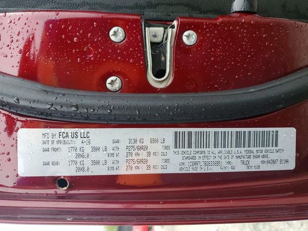 2016 RAM 1500 SLT — VINS