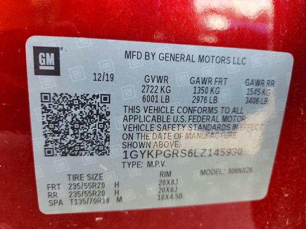 2020 CADILLAC XT6 — VINS
