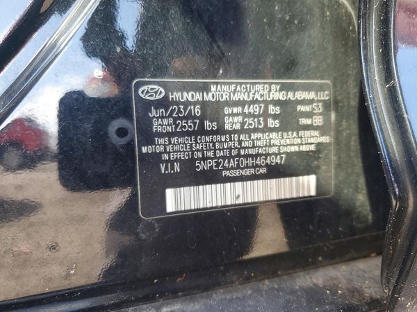 2017 HYUNDAI SONATA SE, Eco — VINS