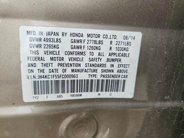 2015 ACURA RLX Tech — VINS