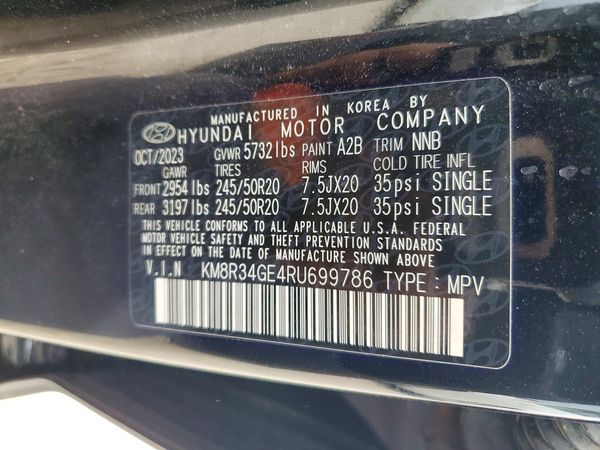 2024 HYUNDAI PALISADE — VINS