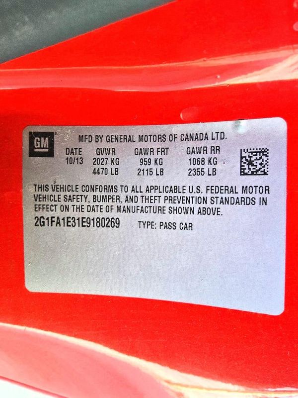2014 CHEVROLET CAMARO 2LS — VINS