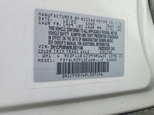 2024 NISSAN KICKS S — VINS