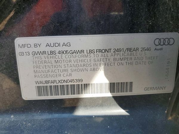 2013 AUDI A4 quattro Premium — VINS