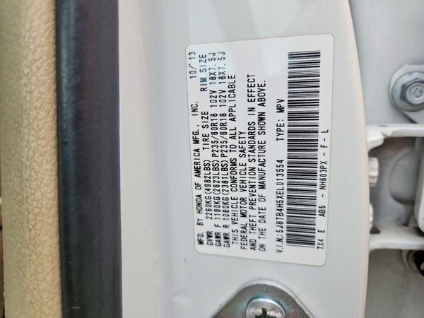 2014 ACURA RDX Technology Package — VINS