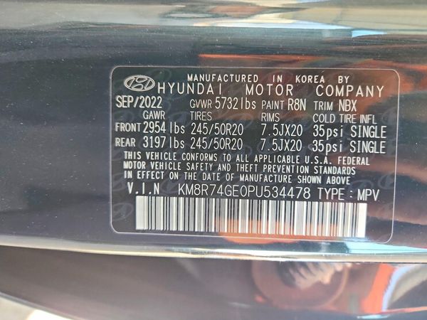 2023 HYUNDAI PALISADE — VINS