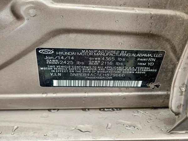 2014 HYUNDAI SONATA GLS/ GLS Popular — VINS