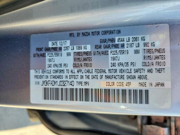 2018 MAZDA CX-5 Grand Touring — VINS
