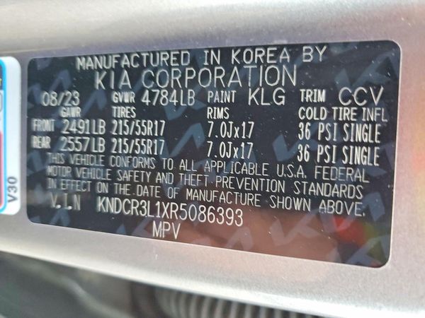 2024 KIA NIRO Wind — VINS