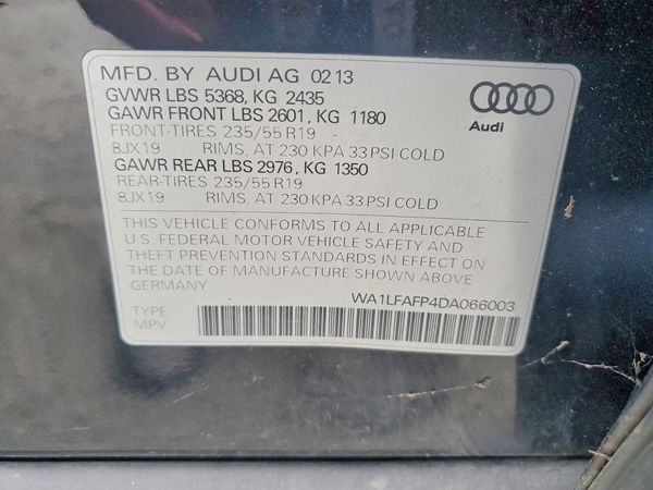 2013 AUDI Q5 Premium Plus — VINS