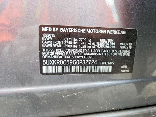2016 BMW X5 xDrive35i — VINS