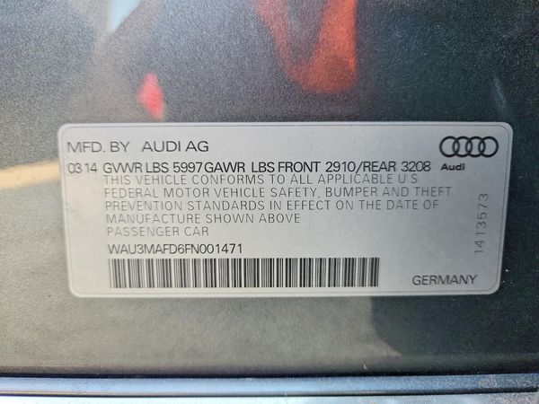 2015 AUDI A8 L — VINS