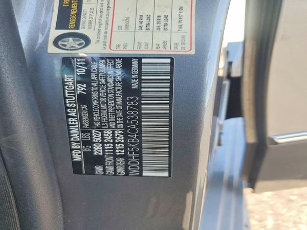 2012 MERCEDES-BENZ E E350 — VINS