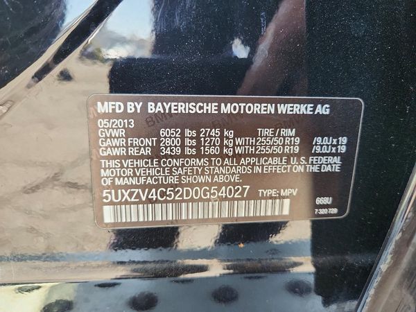 2013 BMW X5 xDrive35i — VINS