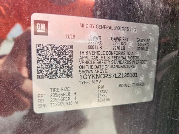 2020 CADILLAC XT5 Premium Luxury — VINS