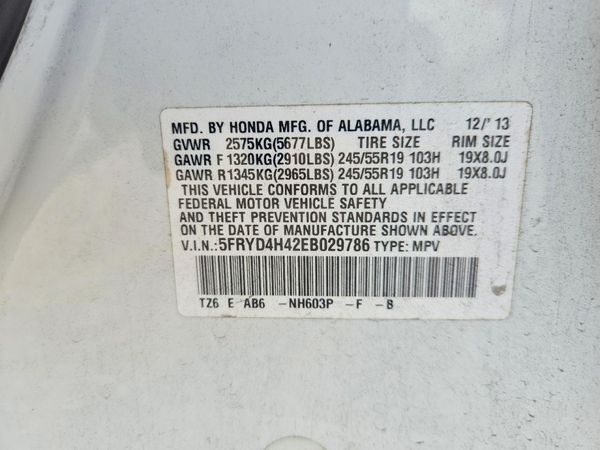 2014 ACURA MDX SH-AWD Tech — VINS