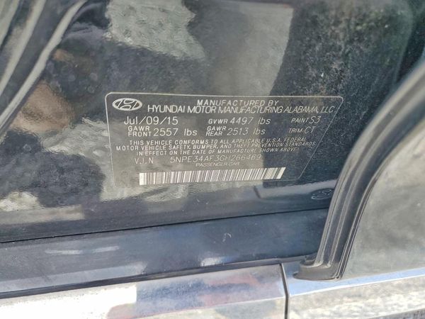 2016 HYUNDAI SONATA — VINS